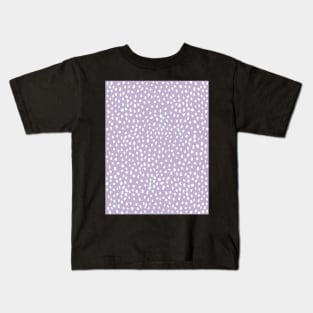 Lavender Dalmatian Print Kids T-Shirt